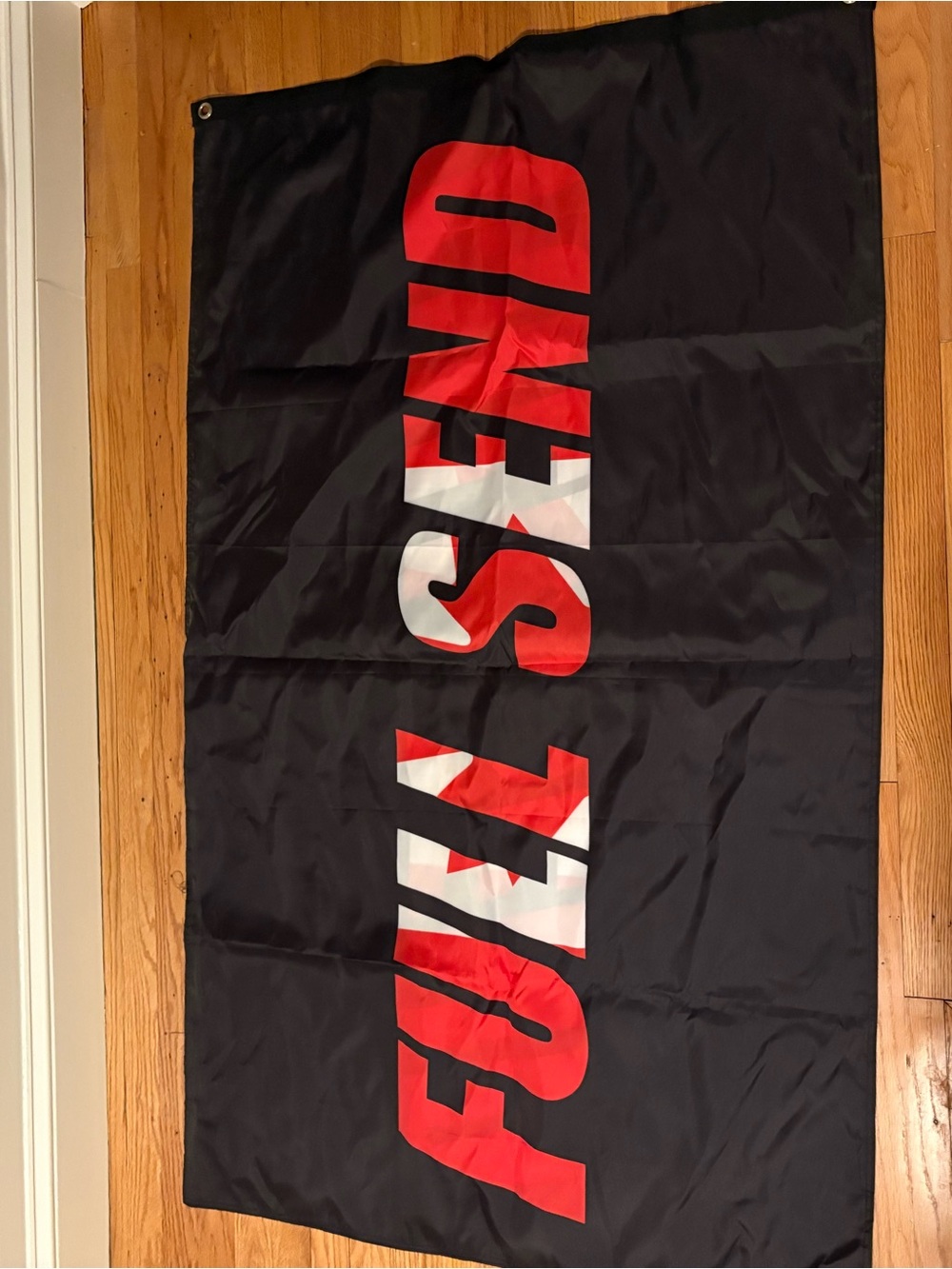 Funk Shun Black and Red Logo Flag